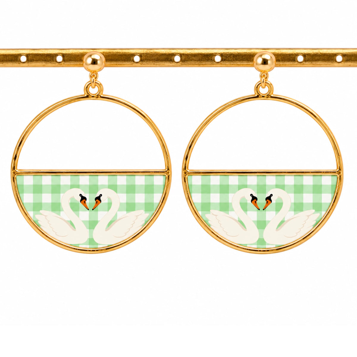 Boucles d'oreilles Cœur de Cygne- Boucles d'oreilles - Studio Sōzō