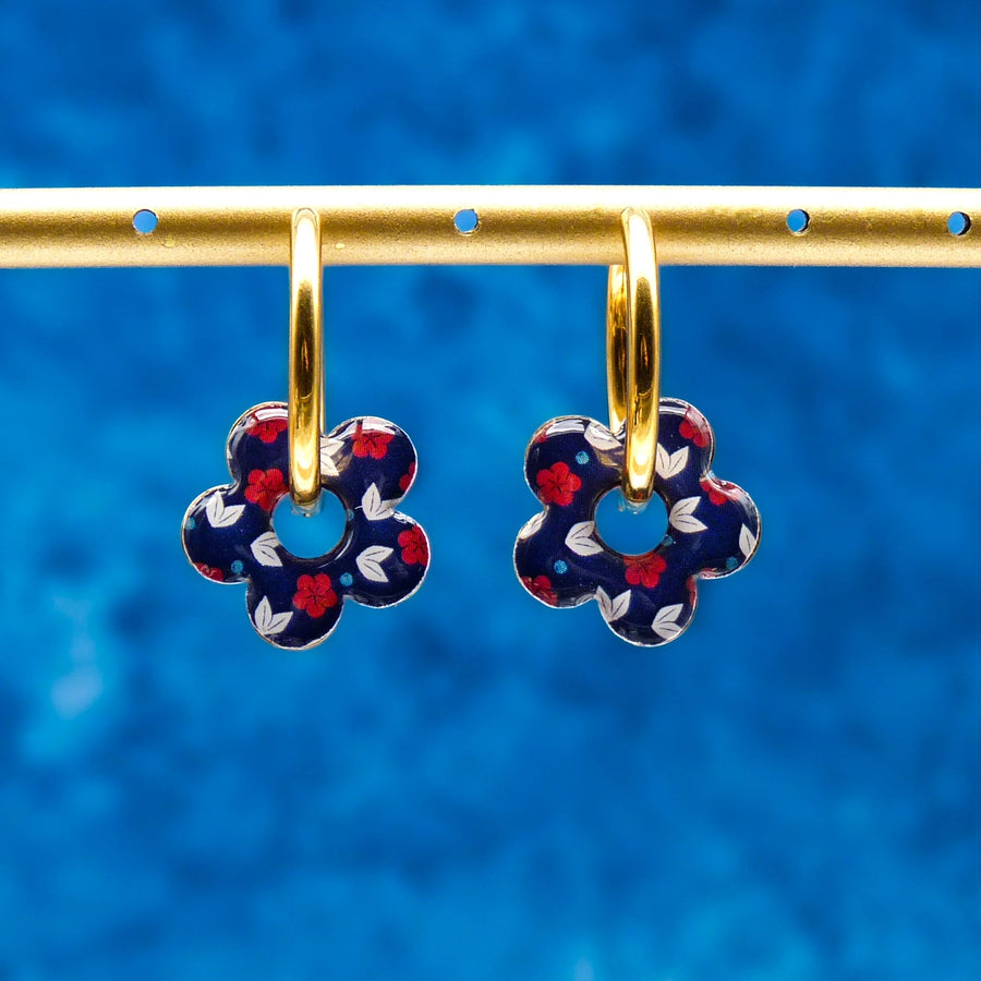 Créoles fleurs – Chūrippu- Boucles d'oreilles - Studio Sōzō