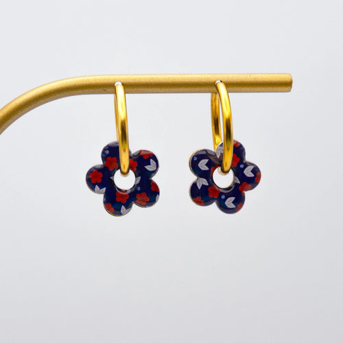 Créoles fleurs interchangeables – Chūrippu - Boucles d'oreilles - Studio Sōzō