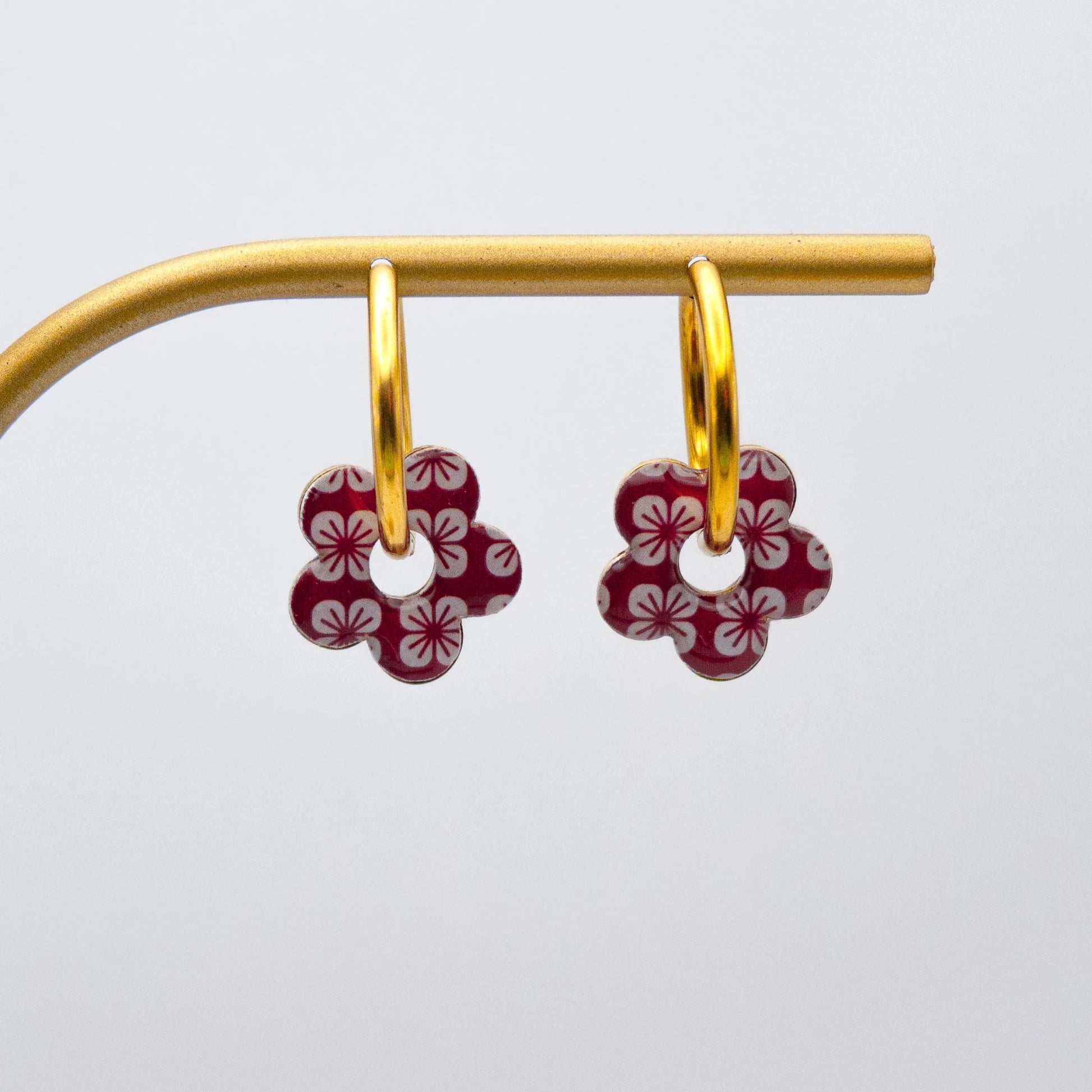 Créoles fleurs interchangeables – Hana - Boucles d'oreilles - Studio Sōzō