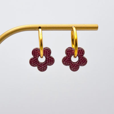 Créoles fleurs interchangeables – Jiometori - Boucles d'oreilles - Studio Sōzō