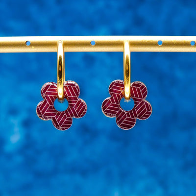 Créoles fleurs – Jiometori- Boucles d'oreilles - Studio Sōzō