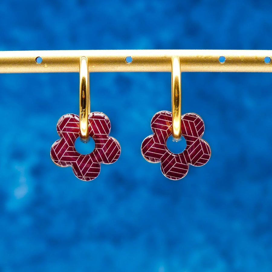 Créoles fleurs – Jiometori- Boucles d'oreilles - Studio Sōzō