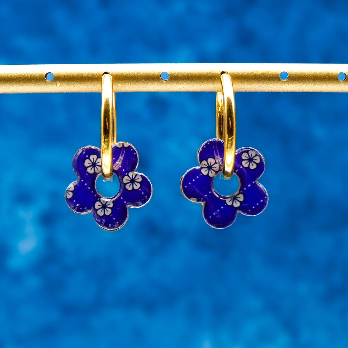 Créoles fleurs – Saku- Boucles d'oreilles - Studio Sōzō
