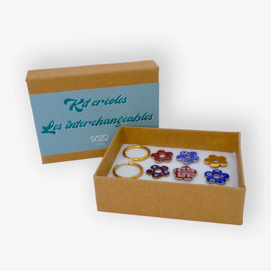 Kit créoles interchangeables - Boucles d'oreilles - Studio Sōzō